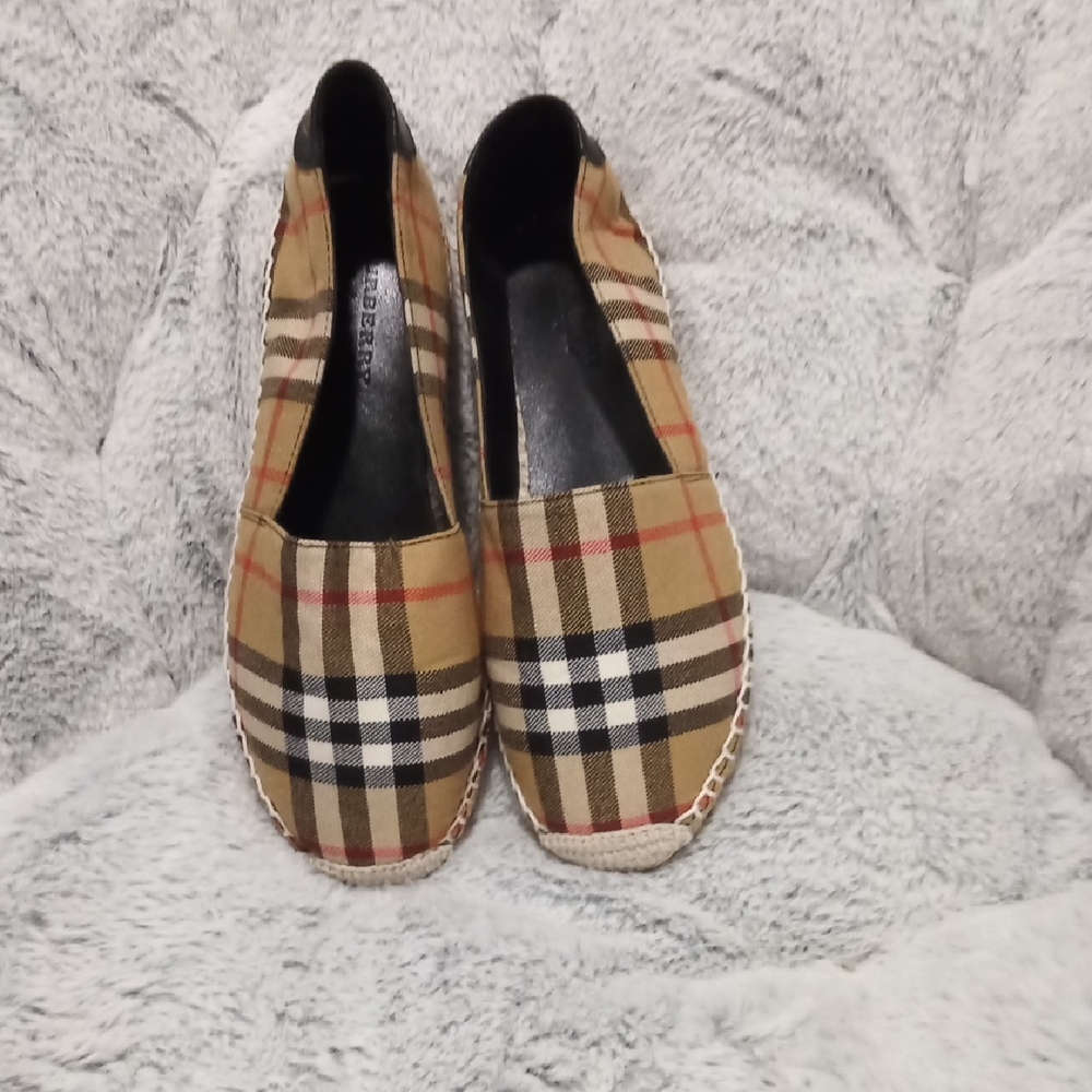 Burberry Checkered Canvas Espadrilles